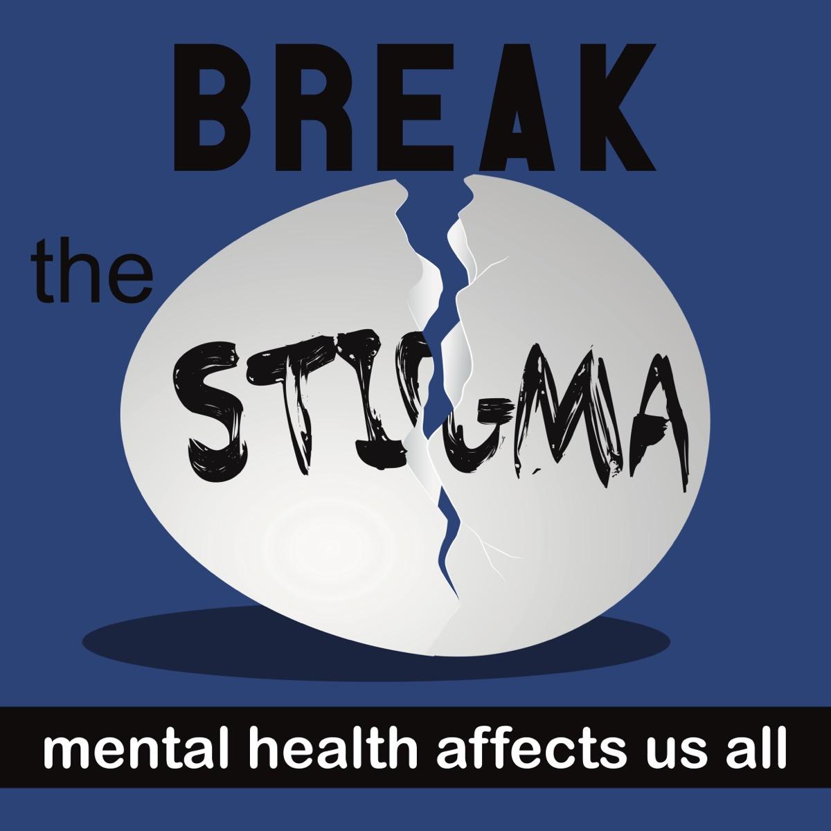 An egg cracked open with the word STIGMA written.